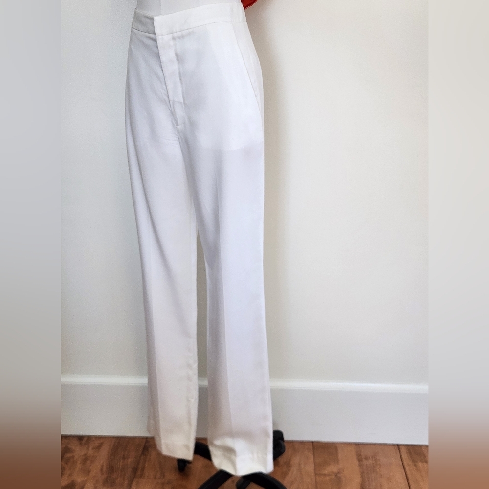 NWT || TIBI || Sebastian White Trousers  Straight Legs Immaculate Sz 2 - Picture 4 of 12